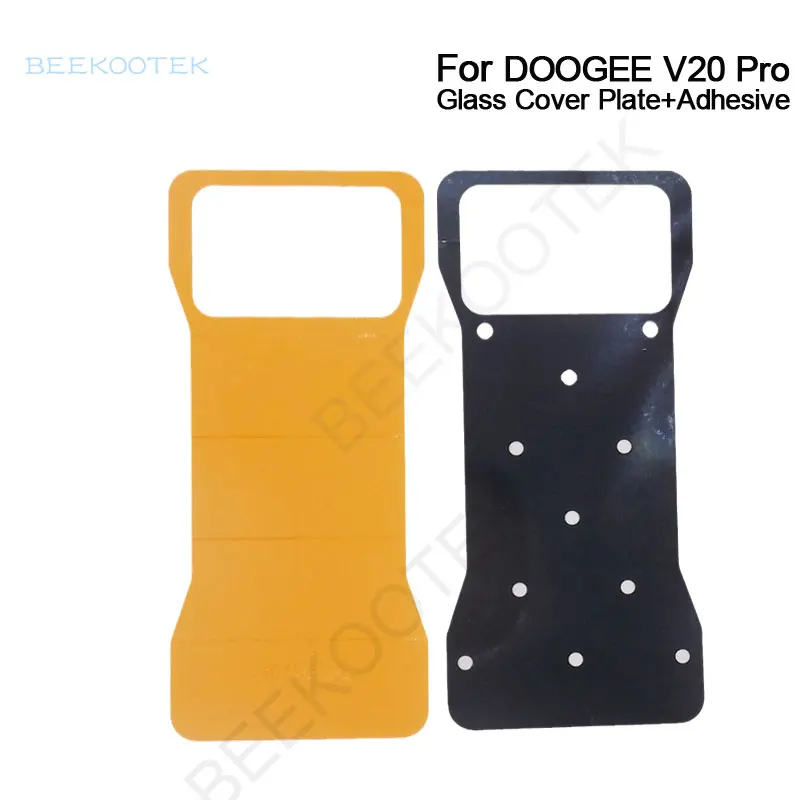 DOOGEE V20 Pro 스마트 폰용 접착제가있는 새로운 오리지널 DOOGEE V20 Pro 배터리 커버 백 케이스 하우징 유리 커버 플레이트