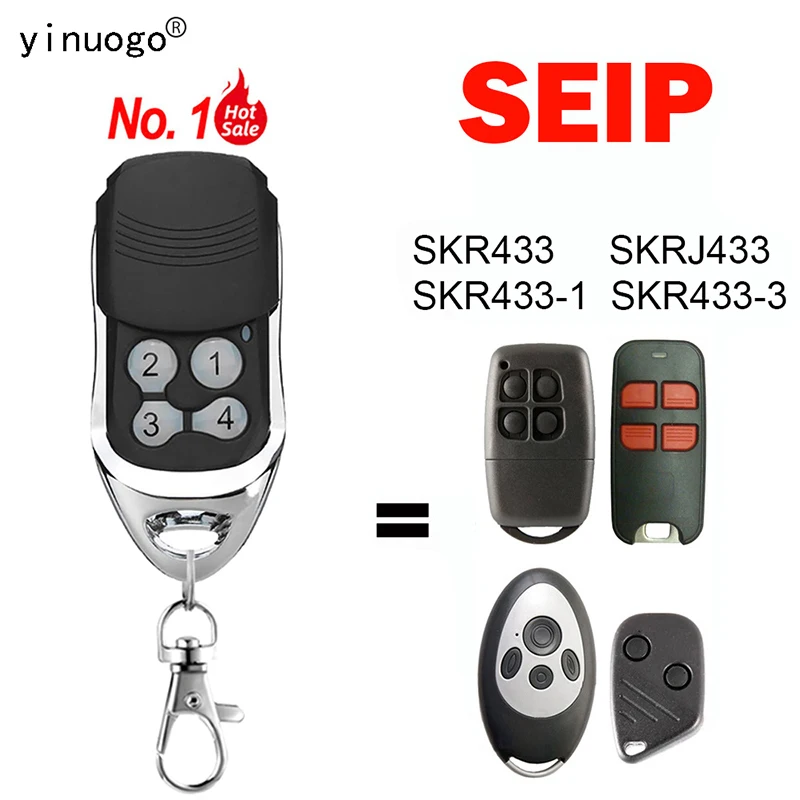 SEIP 원격 제어, SKR433 SKR433-1 SKR433-3 SKRJ433 과 호환 가능, 433.92MHz 롤링 코드, 휴대용 차고 원격 제어