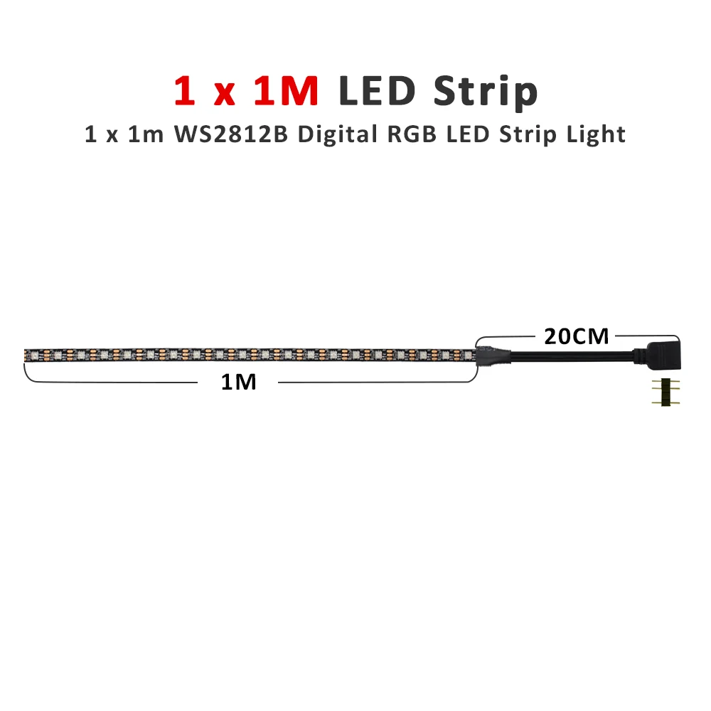 ตัวเลือกสินค้า แถบไฟ LED ARGB ปรับสีได้ ตกแต่ง PC