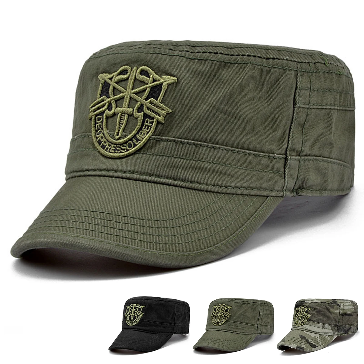Unisex Camouflage Baseball Cap Camouflage Hat Cap Hat Shield Embroidery Military Cap Spring Autumn Outdoor Adjustable Casual Hats Men Flat Top Captain Military Caps