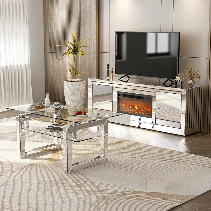 

High End Fireplace Wall Unit Tv Stand Tv Cabinet For Living Room Tv Stand And Coffee Table Set