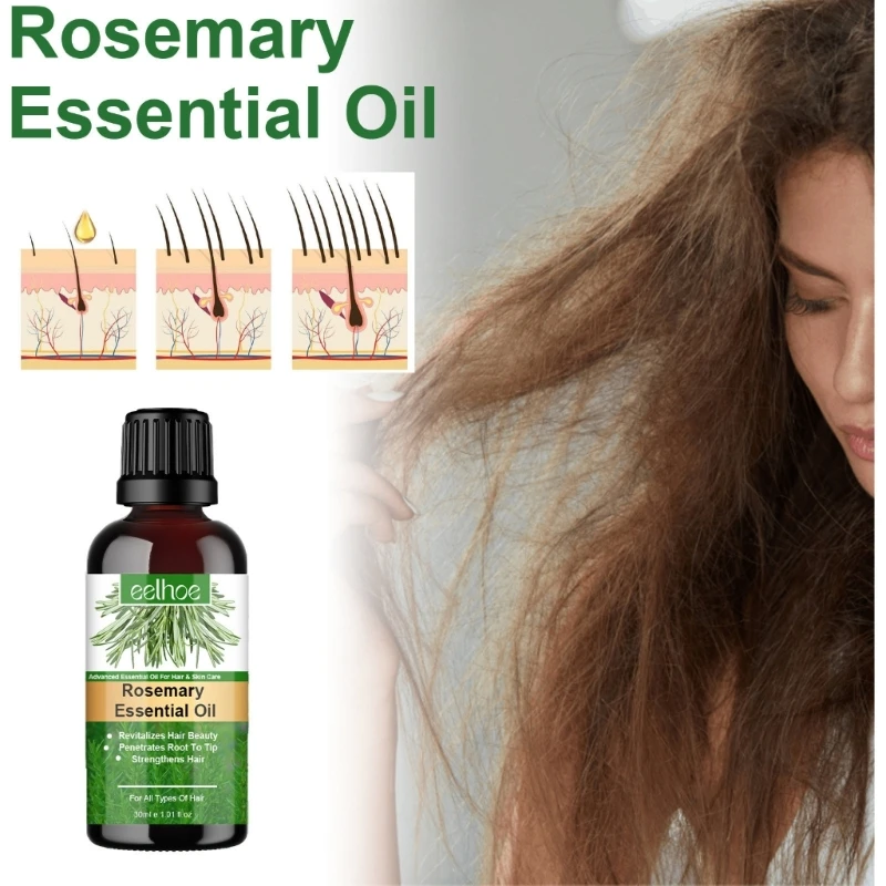 Hair Nourishment Rosemary Scalp Oil Repairing Hair Health and Strength Promotes Growth Loss Prevention E74C