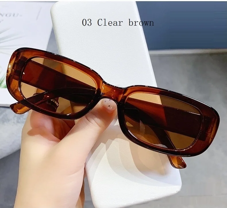 Elegant Women's Rectangular Sunglasses Vintage Style Eyewear_voghion.com