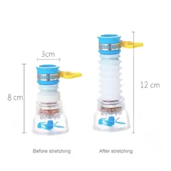 Universal 360° Rotatable Splash-Proof Faucet Extender & Water Purifier (Blue G761)