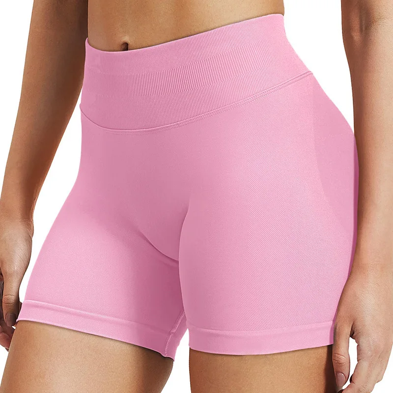 4.5'' Impact Shorts Seamless Low Ribbed Waistband Gym Shorts Scrunch Bum Yoga Shorts Booty High Stretch Running Bike Shorts 2