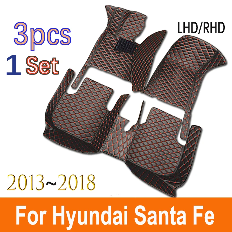 

Автомобильные коврики для Hyundai Santa Fe, пять сидений, 2013, 2014, 2015, 2016, 2017, 2018, автомобильные накладки на ножки, коврик, аксессуары для интерьера