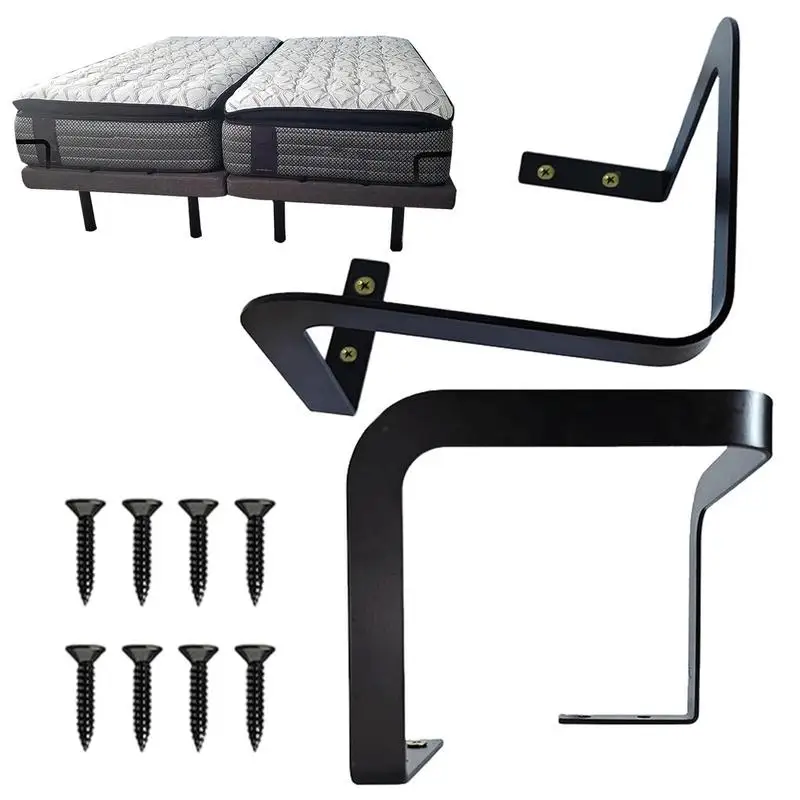Mattress Grippers 2 pcs Mattress Corner Retainer Metal Mattress Slide Stopper Rods Bar Stable Non-Slip Frame Holder For Home Bedroom