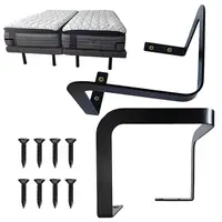 2 pcs Mattress Corner Retainer Metal Mattress Slide Stopper Rods Bar Stable Non-Slip Mattress Frame Holder For Home Bedroom 1