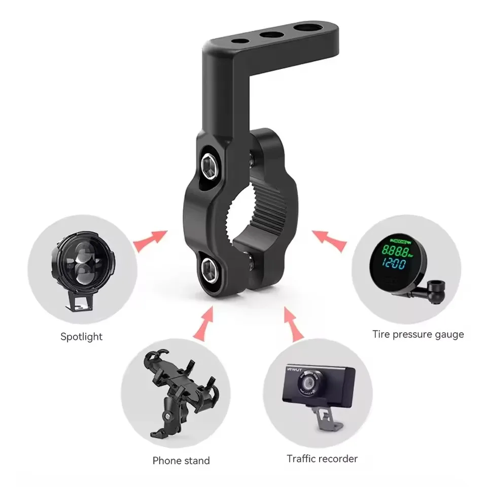 Aluminum Motorcycle Handlebar Mount for Lights and Navigation