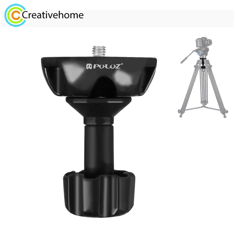 PULUZ 75mm Camera Tripod Half Ball Bowl Adapter For Fluid Head Tripod, Metal DSLR Rig Camera Tripod Base with 3/8 inch Screw