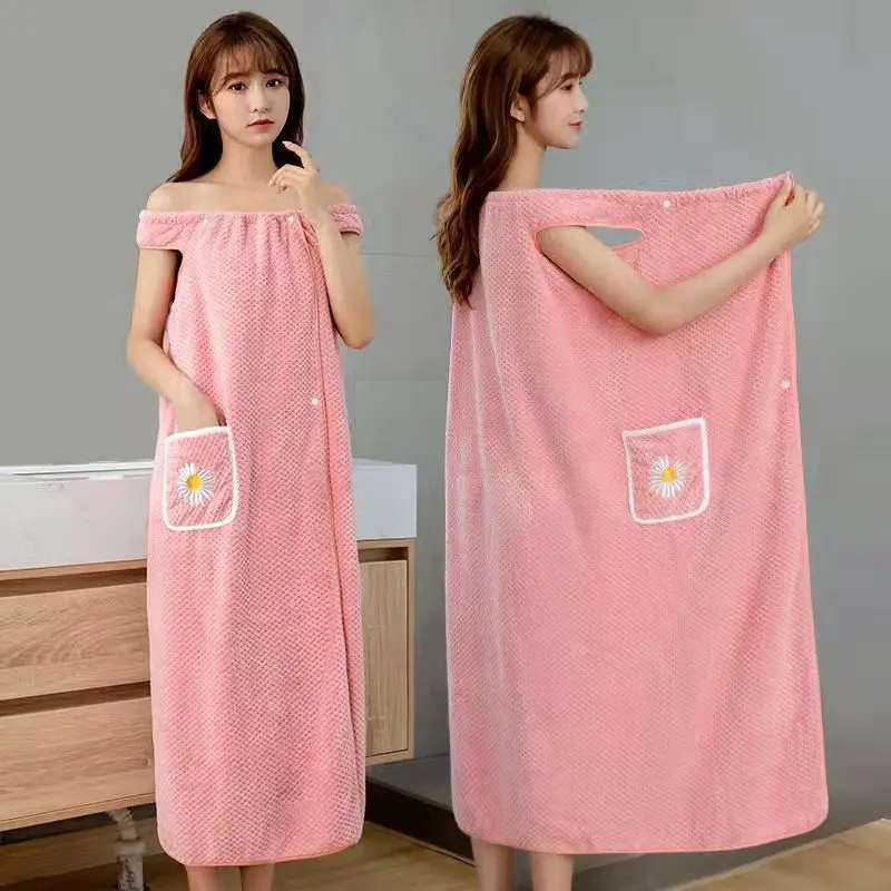 Women Microfiber Bath Towels for adults Bathrobe Bath Robe Wrap