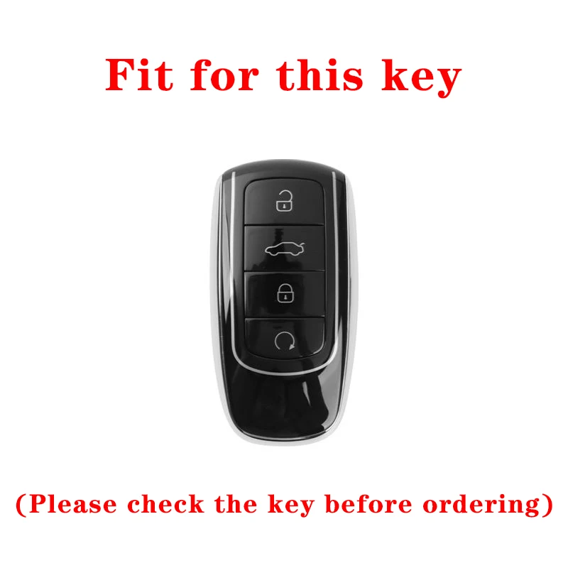 Transparent TPU Key Protector Cover with Keyring for JAECOO & Chery Vehicles