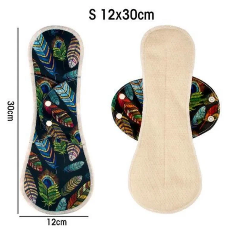Aio 12&times;30cm Leak-proof & Breathable Postpartum Sanitary Pad for Women During Menstruation Reusable Menstrual Pads Size S Code