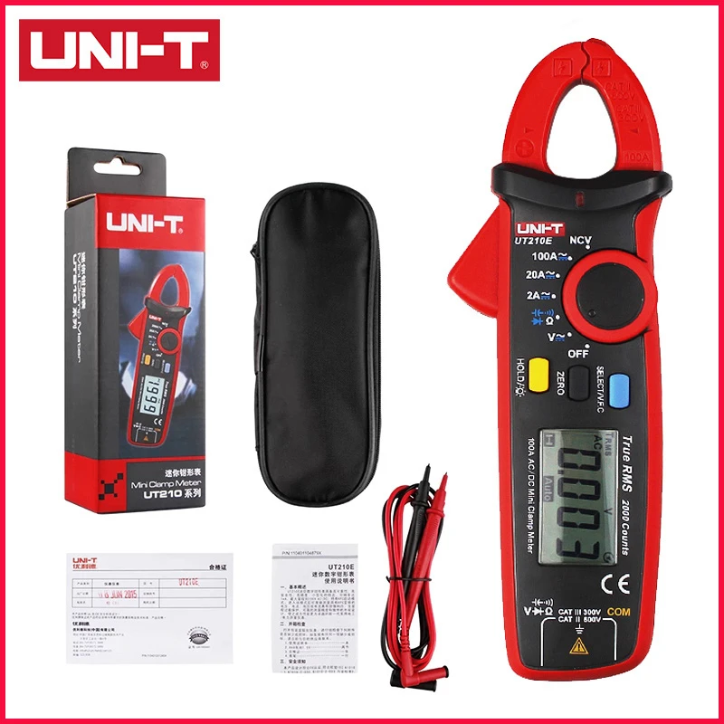 UNI T UT210 Digital Current Clamp Multimeter Tester Amperometric ...