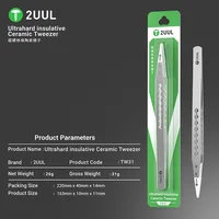 2UUL TW31 Ultrahard Insulative Ceramic Tweezer Anti-Static No Deformation Not Conductive Mobile Phone CPU IC PCB Repair Tweezers 6