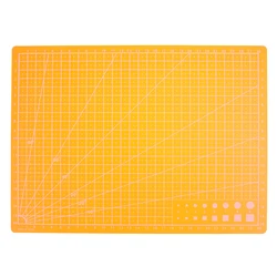Enhanced Double - Sided A4 Cutting Mat with Grid Lines for Precision Crafting & Sewing - 12 x 8.5 Inch (Orange)