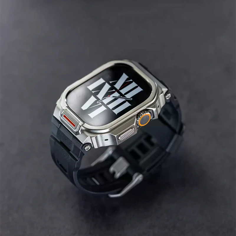 Enhanced Protective Metal Case and Strap for Apple Watch - Drop Resistant Armor Design