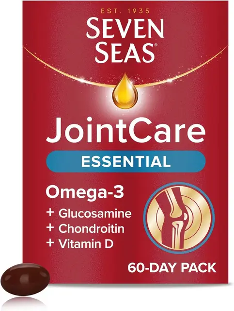 Seven Seas JointCare Essential: Omega-3, Glucosamine, Chondroitin, Vitamins C & D, Mn, Zn, 60-Day Food Supplements 2