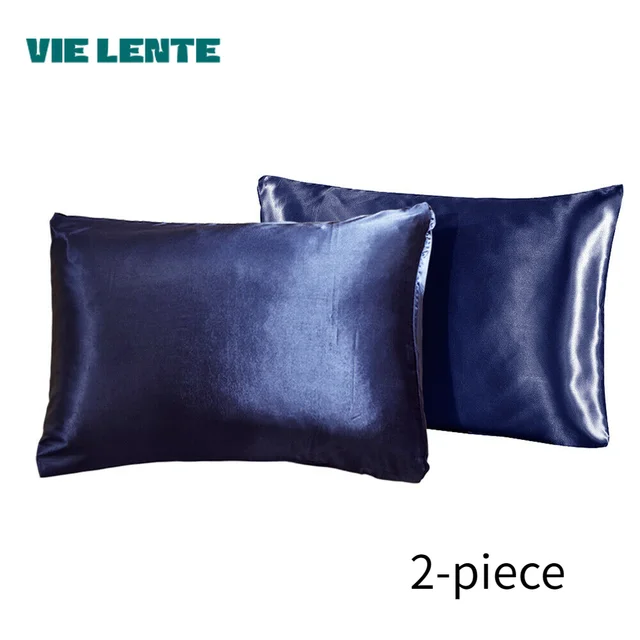 Federa in raso di seta pura emulazione Comoda fodera per cuscino Federa fresca in estate per letto Cuscini per camera da letto 1