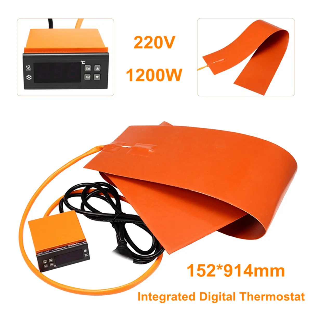 

1Set 15 X 91CM 1200W 220V Guitar Side Bending Silicone Heat Blanket Integrated Digital Thermostat Controller Guitar Accessories