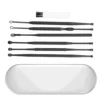Toothpick Case Stainless Steel Ear Spoon Headset Wax Remove Tool Cleaning Kit Silver Professional Earwax Scoops Man 2