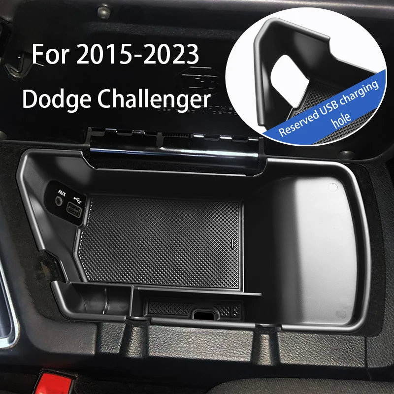 

Органайзер центральной консоли, совместимый с Dodge Challenger 2015-2023, аксессуары, автомобильная вставка, подлокотник, ящик для хранения перчаток, лоток