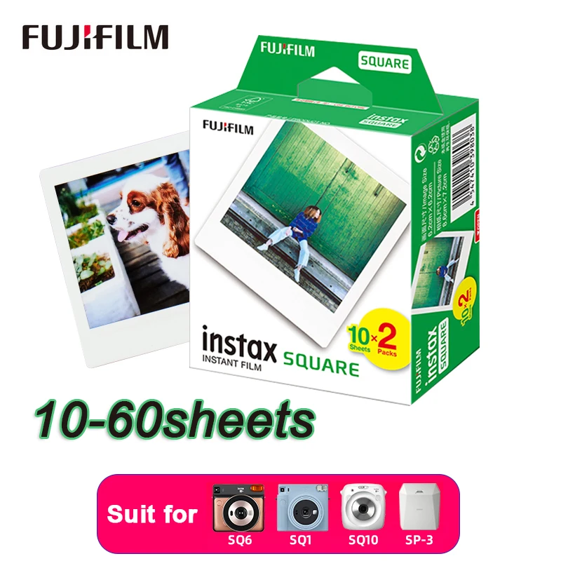 Wantrouwen Geestelijk arm Original Fujifilm Instax Square Instant Film White Edge Photo Paper 10-60  Pcs For Sq10 Sq6 Sq1 Sq20 Instant Films Camera - Printer Ribbons -  AliExpress