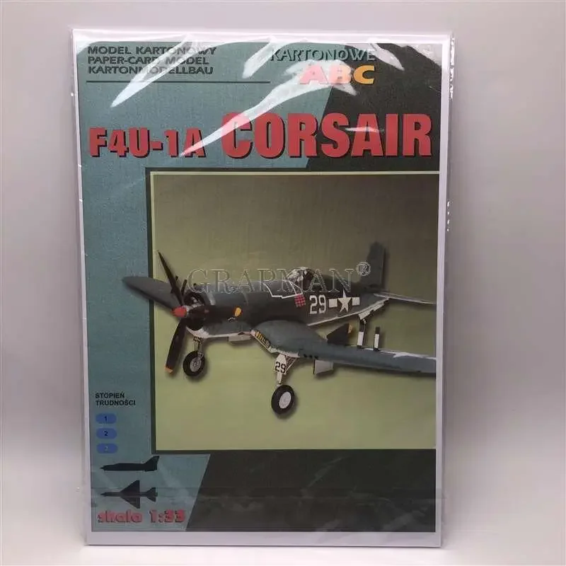 1/33 American F4U-1A Pirate Carrier Fighter 3D Aircraft Paper Model aircraft paper model