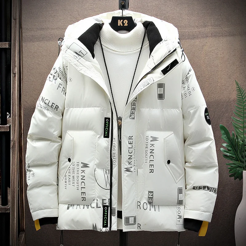 

Hot Selling Winter Down Jacket Youth Fashion Hooded Warm Coats Male Popular 90% White Duck Down High Quality Youth