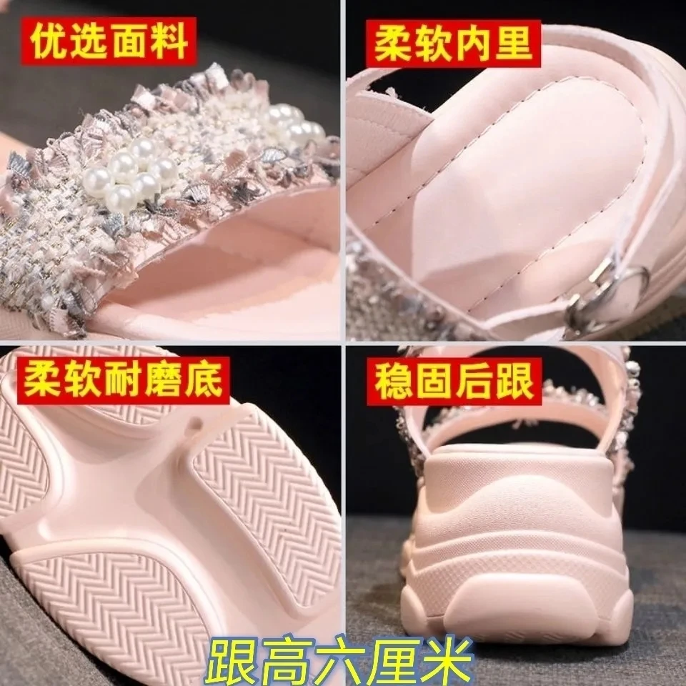 Hot High Heeled Sandals Female Summer Women Thick Bottom Shoes Wedge with Open Toe Platform Summer Women's Sandals