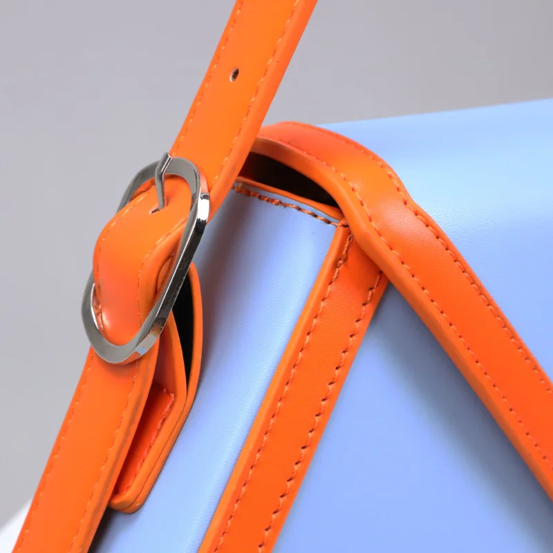 2023 New Niche Design Armpit Bags Personality Color Stitching Stereo One-shoulder Handbags French Bag Contrast Trapezoidal Bag