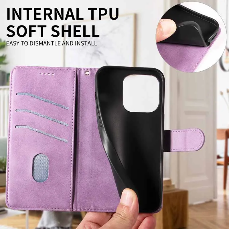 Elegant Leather Flip Wallet Phone Case