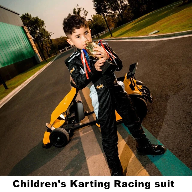 Karting ternos das crianças f1 carro corrida kart terno crianças automóvel  macacão dupla camada à prova de vento à prova dwindproof água ternos da  motocicleta - AliExpress