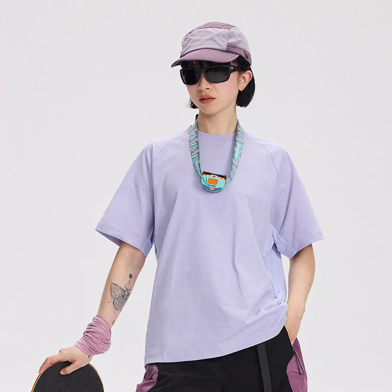 Outdoor T-shirt Breathable Cool Feeling Quick Dry Elastic Tops TEES Sports Shirt Hiking Trekking Running Gym Clothing Women Men