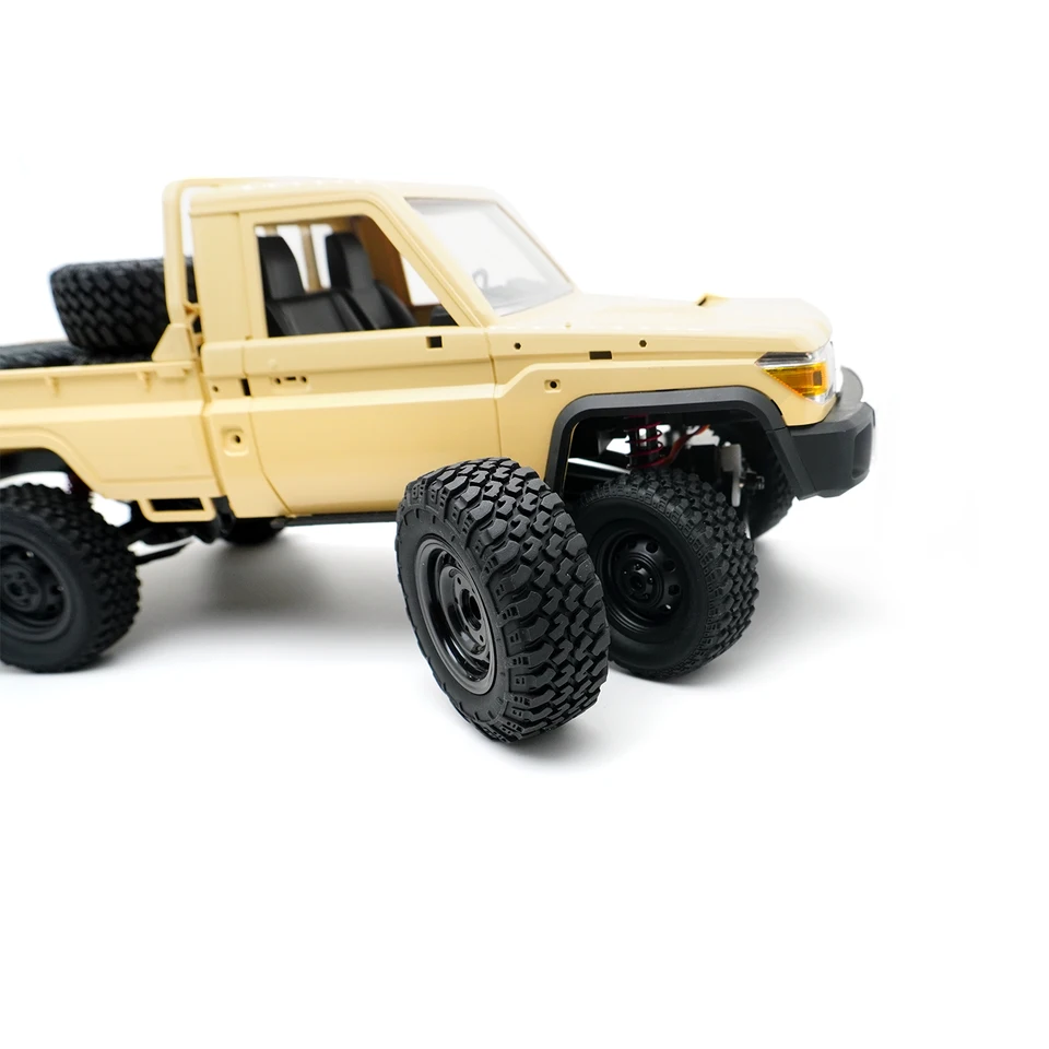 RC Car Tires & Wheels For MN & WPL Models - 70mm Black Off-Road Replacement Tires (Set Of 4)