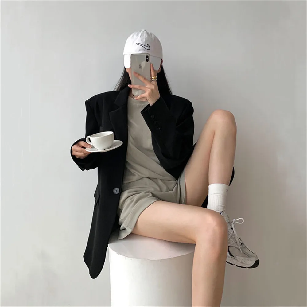 Woman ClothingWomen'S Black Casual Small Suit Coat, Mid Length, Advanced Design Sense, Spring And Autumn Fashion, New, 2024