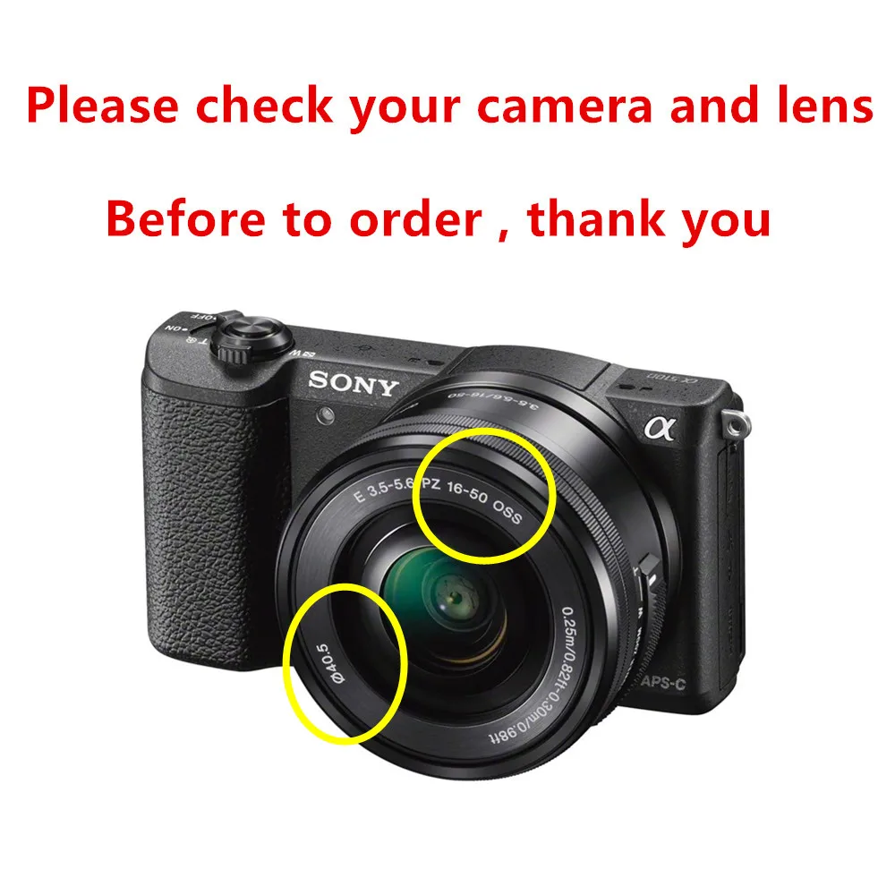 40.5mm UV CPL Circular Polarizing Filter Lens Hood Cap For Sony ZV-E10 A6700 A6400 A6300 A6100 A6000 A5100 A5000 w/ 16-50mm Lens 2