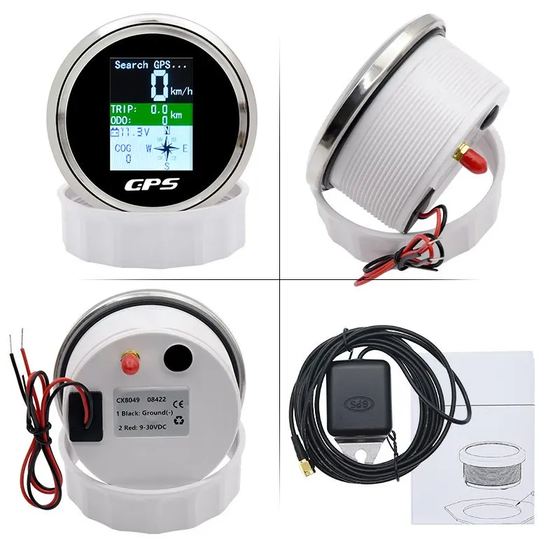 85mm Speedometer GPS Odometer Adjustable Trip ODO COG Voltmeter TFT Screen Speed Gauges For Motor Yacht Boat Car Outboard Engine speed gauges