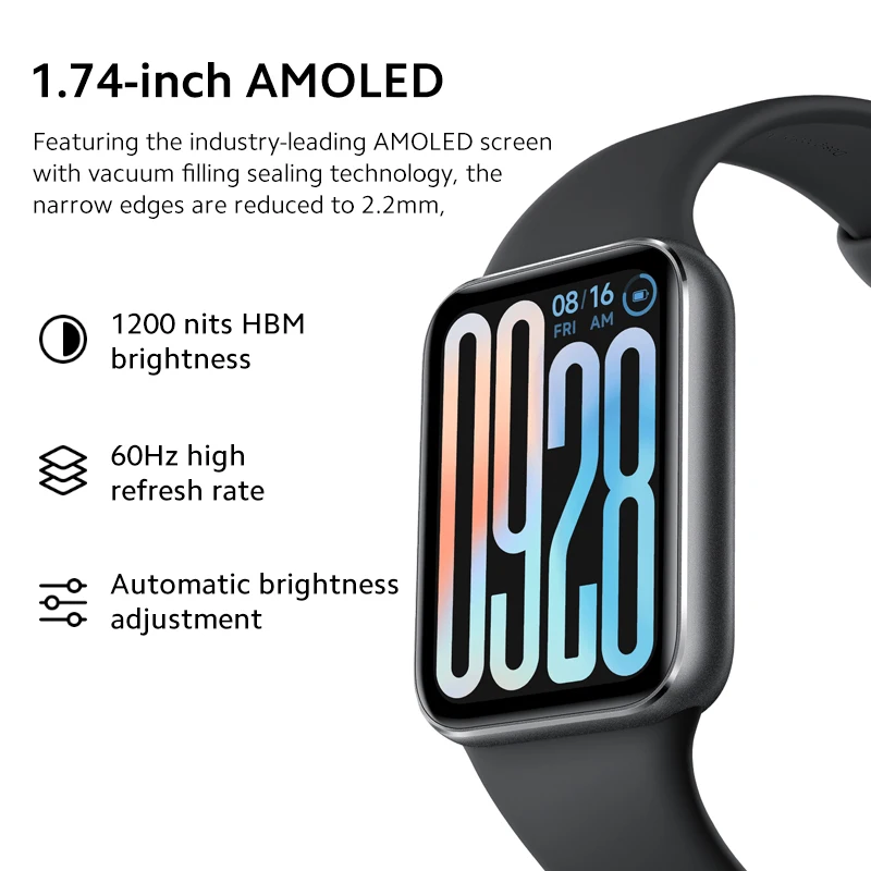 Global Version Xiaomi Smart Band 9 Pro 1.74'' display with 2.5D cover glass Supports 150+ sports Up to 21 days of battery life 3