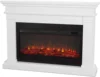 59" Landscape Electric Fireplace with Mantel for Living Room or Bedroom, Replaceable Fireplace Insert Heater, Realistic Log 1