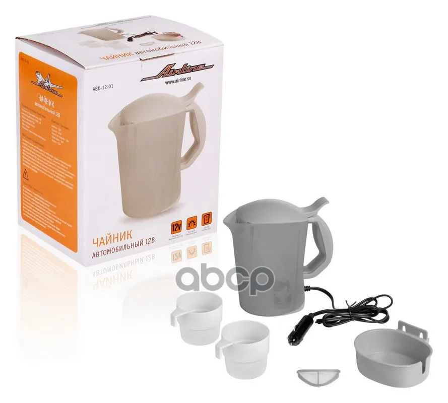 Car kettle 12 v gray plastic airline art. Abk-12-01 | Автомобили и мотоциклы