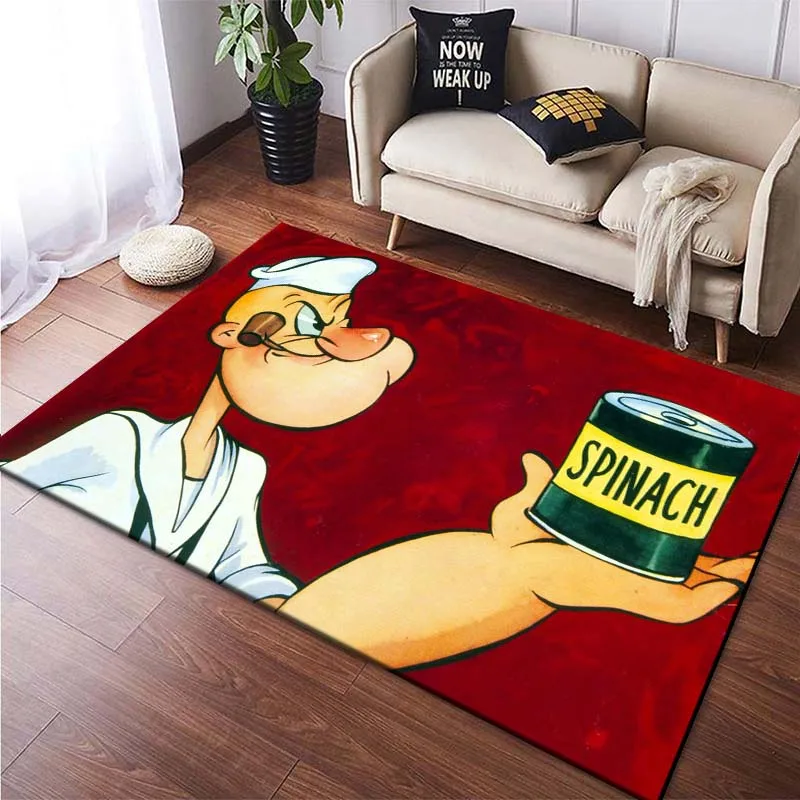 Cartoon Printed Carpet Funny Floor Mats Square Antiskid Area Rugs for