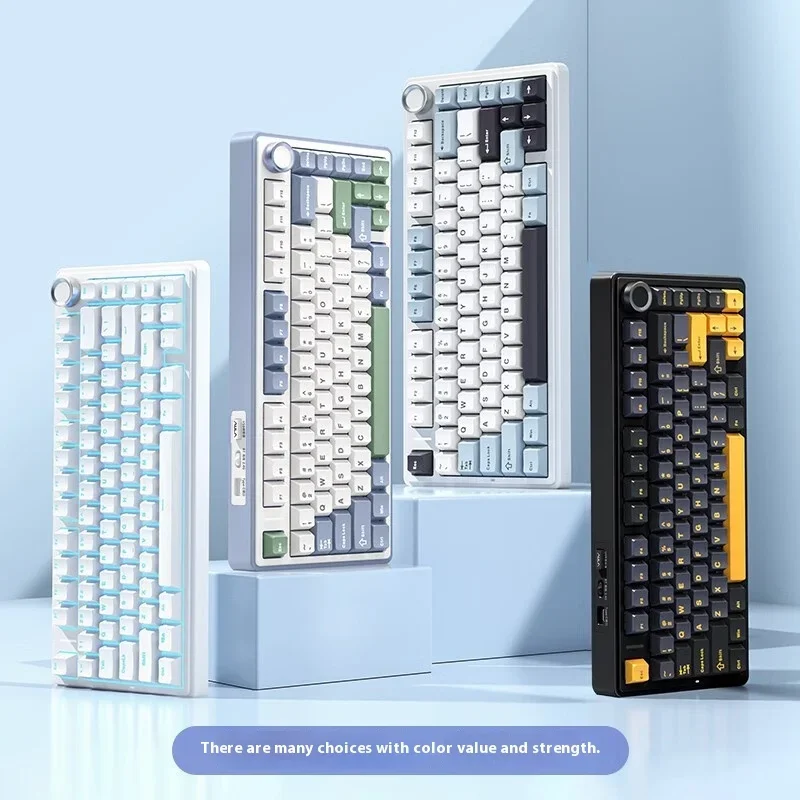 

new Aula F75 Wireless Mechanical Keypad 3 Mode 2.4g Bt Type-c Customization Gasket Structure Rgb Pbt Keycap Game Office Keyboard