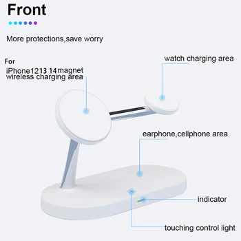 3 in 1 Wireless Charger Stand For iPhone 12 13 14 15 16 Fast Charging Station for Apple Watch 10 9 8 7 6 5 4 Airpods 2 3 Pro 3