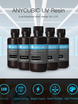 ANYCUBIC 1 кг жидкая фотополимерная смола 405 нм УФ-смола для ЖК-принтера 3D материал для печати фотон моно 4K и т. д.