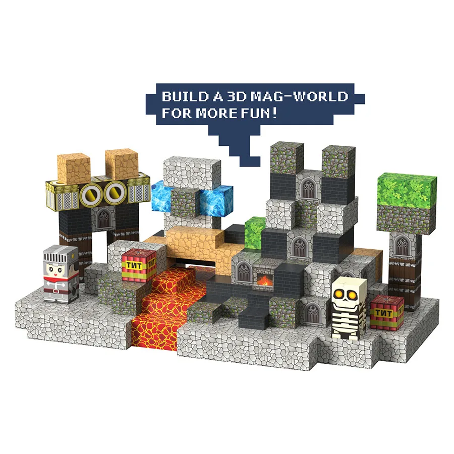 3D Magnetic Building Blocks Set Creative Cube Bricks DIY Architectural Model Kids STEM Toys Christmas Gifts For Boys And Girls