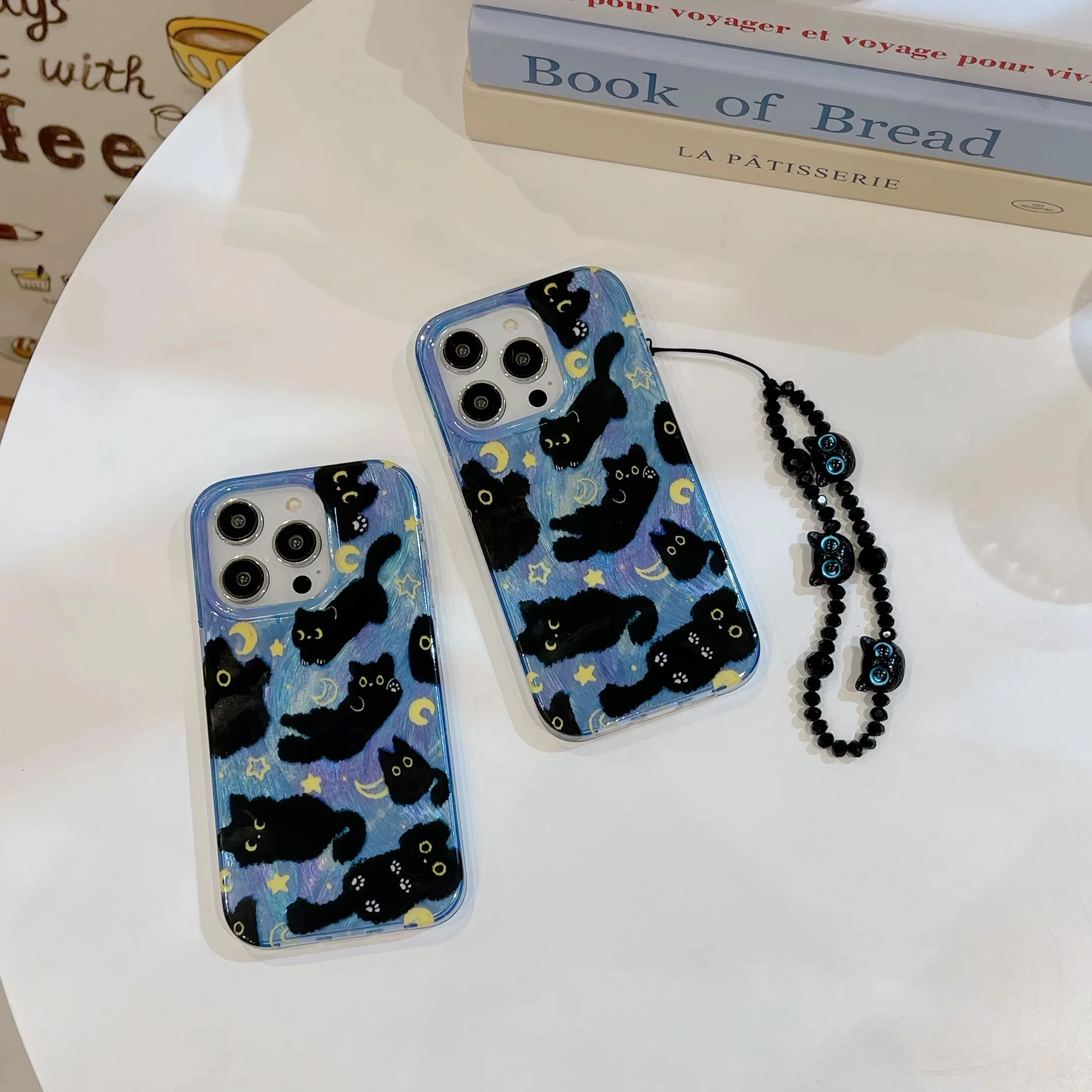Korean Ins Cute Black Cats Kawaii Creative Phone Case - Y2K Lovely Cover