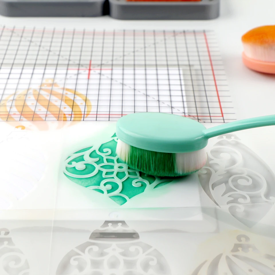 Lot De 8 Tapis Adhésifs Antidérapants Multi-usages Pour Tampons De Positionnement De Timbres, Tapis De Préhension Photopolymère Avec Guides Imprimés Pour Maintenir En Place Un Pochoir En Place