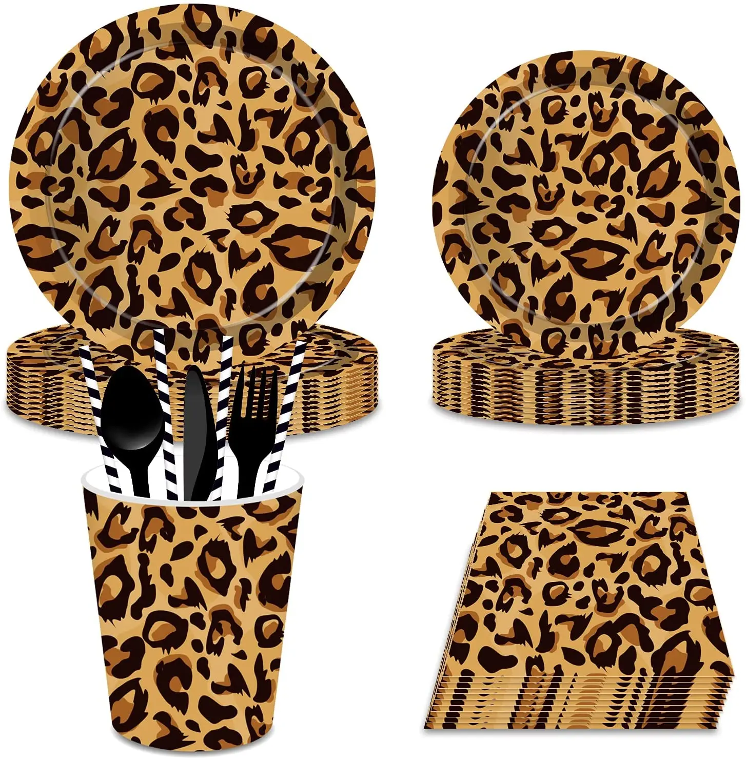 Leopard Print Party Decorations | Animal Print Disposable Plates - Birthday  Party - Aliexpress