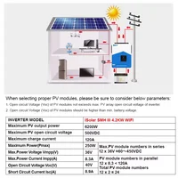EASUN 4.2KW onduleur solaire hybride hors réseau onde sinusoïdale Pure MPPT inverseur 24V 220V 100A chargeur solaire pour photovoltaïque PV 500VDC 2